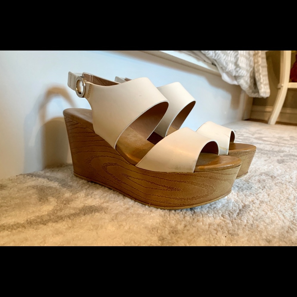 White Platform wedges